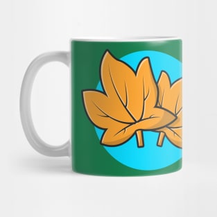 Maple Leaves Autumn Season Cartoon Vector Icon Illustration Mug